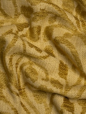 Drapery Chenille Jacquard – Gold Leafy Vines – British Imported Drapery Chenille Jacquard – Gold Leafy Vines – British Imported