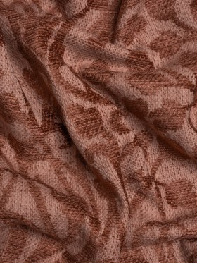 Drapery Chenille Jacquard – Rosewood Leafy Vines – British Imported Drapery Chenille Jacquard – Rosewood Leafy Vines – British Imported