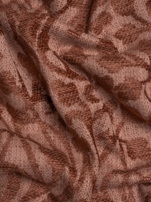 Drapery Chenille Jacquard – Rosewood Leafy Vines – British Imported Drapery Chenille Jacquard – Rosewood Leafy Vines – British Imported