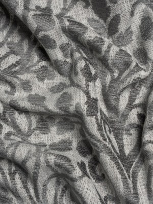 Drapery Chenille Jacquard – Silver Leafy Vines – British Imported Drapery Chenille Jacquard – Silver Leafy Vines – British Imported