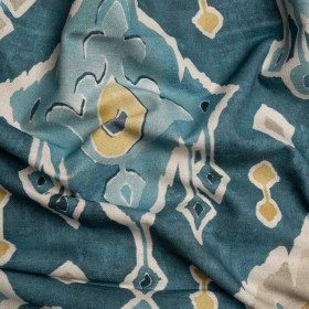 Cotton and Linen Canvas Print – Ocean Painted Diamonds – British Imported Cotton and Linen Canvas Print – Ocean Painted Diamonds – British Imported