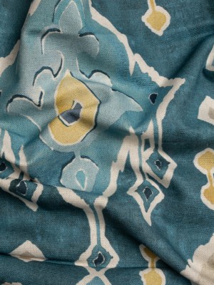 Cotton and Linen Canvas Print – Ocean Painted Diamonds – British Imported Cotton and Linen Canvas Print – Ocean Painted Diamonds – British Imported