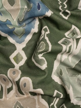 Cotton and Linen Canvas Print – Olive Painted Diamonds – British Imported Cotton and Linen Canvas Print – Olive Painted Diamonds – British Imported