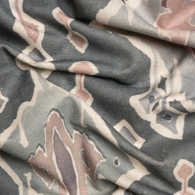 Cotton and Linen Canvas Print – Smoke Painted Diamonds – British Imported Cotton and Linen Canvas Print – Smoke Painted Diamonds – British Imported