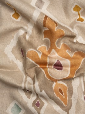 Cotton and Linen Canvas Print – Terracotta Painted Diamonds – British Imported Cotton and Linen Canvas Print – Terracotta Painted Diamonds – British Imported