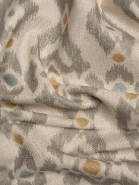 Cotton and Linen Canvas Print – Gold Ikat Geometries – British Imported Cotton and Linen Canvas Print – Gold Ikat Geometries – British Imported