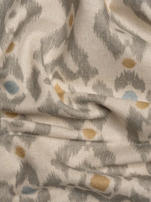 Cotton and Linen Canvas Print – Gold Ikat Geometries – British Imported Cotton and Linen Canvas Print – Gold Ikat Geometries – British Imported