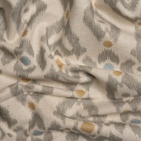 Cotton and Linen Canvas Print – Gold Ikat Geometries – British Imported Cotton and Linen Canvas Print – Gold Ikat Geometries – British Imported