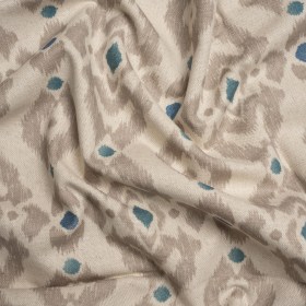Cotton and Linen Canvas Print – Indigo Ikat Geometries – British Imported Cotton and Linen Canvas Print – Indigo Ikat Geometries – British Imported