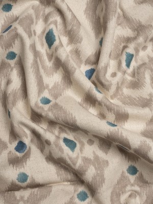 Cotton and Linen Canvas Print – Indigo Ikat Geometries – British Imported Cotton and Linen Canvas Print – Indigo Ikat Geometries – British Imported