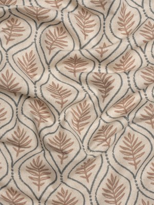 Cotton and Linen Canvas Print – Rose Leaf Motif – British Imported Cotton and Linen Canvas Print – Rose Leaf Motif – British Imported