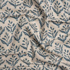 Cotton and Linen Canvas Print – Midnight Simple Flowers – British Imported Cotton and Linen Canvas Print – Midnight Simple Flowers – British Imported