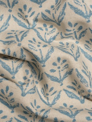 Cotton and Linen Canvas Print – Ocean Simple Flowers – British Imported Cotton and Linen Canvas Print – Ocean Simple Flowers – British Imported