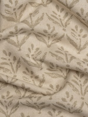 Cotton and Linen Canvas Print – Sand Simple Flowers – British Imported Cotton and Linen Canvas Print – Sand Simple Flowers – British Imported