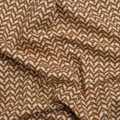 Cotton and Linen Canvas Print – Bronze Leafy Chevrons – British Imported Cotton and Linen Canvas Print – Bronze Leafy Chevrons – British Imported