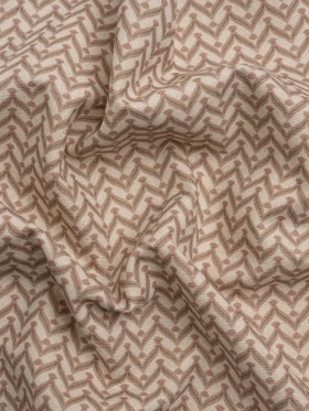 Cotton and Linen Canvas Print – Rose Leafy Chevrons – British Imported Cotton and Linen Canvas Print – Rose Leafy Chevrons – British Imported