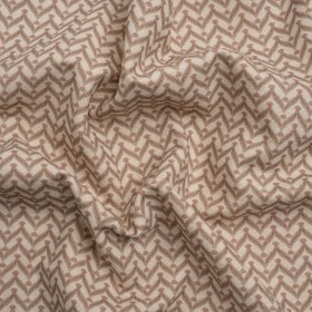 Cotton and Linen Canvas Print – Rose Leafy Chevrons – British Imported Cotton and Linen Canvas Print – Rose Leafy Chevrons – British Imported