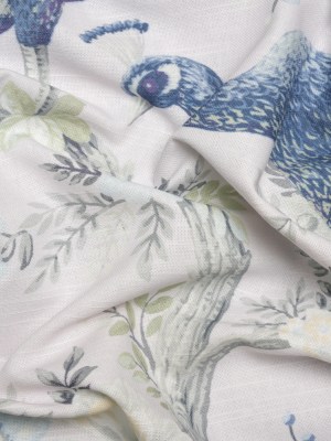 Cotton Canvas Print – Midnight Peacocks in the Trees – British Imported Cotton Canvas Print – Midnight Peacocks in the Trees – British Imported