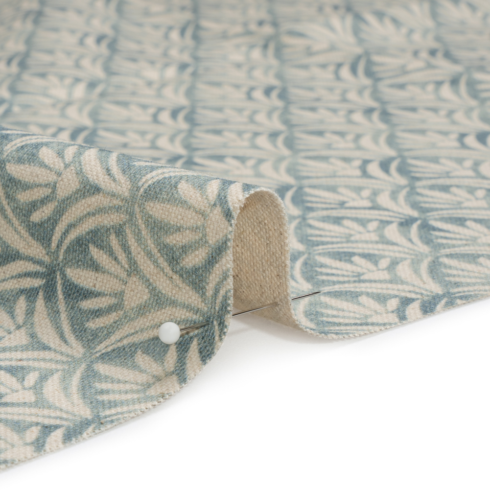 Cotton and Linen Canvas Print – Aegean Floral Arches – British Imported Cotton and Linen Canvas Print – Aegean Floral Arches – British Imported