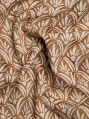 Cotton and Linen Canvas Print – Bronze Floral Arches – British Imported Cotton and Linen Canvas Print – Bronze Floral Arches – British Imported