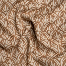 Cotton and Linen Canvas Print – Bronze Floral Arches – British Imported Cotton and Linen Canvas Print – Bronze Floral Arches – British Imported