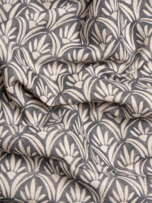 Cotton and Linen Canvas Print – Smoke Floral Arches – British Imported Cotton and Linen Canvas Print – Smoke Floral Arches – British Imported