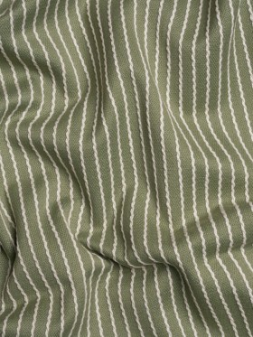 Cotton and Polyester Woven – Spruce Tactile Chalk Stripes – British Imported Cotton and Polyester Woven – Spruce Tactile Chalk Stripes – British Imported