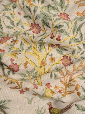 Drapery Jacquard – Jewel Pheasants in the Orchard – British Imported Drapery Jacquard – Jewel Pheasants in the Orchard – British Imported