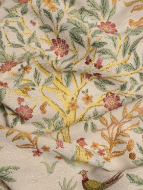 Drapery Jacquard – Jewel Pheasants in the Orchard – British Imported Drapery Jacquard – Jewel Pheasants in the Orchard – British Imported