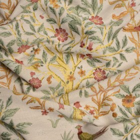 Drapery Jacquard – Jewel Pheasants in the Orchard – British Imported Drapery Jacquard – Jewel Pheasants in the Orchard – British Imported