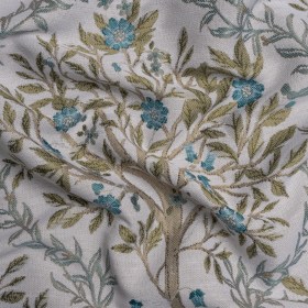 Drapery Jacquard – Kingfisher Pheasants in the Orchard – British Imported Drapery Jacquard – Kingfisher Pheasants in the Orchard – British Imported