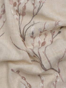 Embroidered Drapery Woven – Blush Prairie Willow – British Imported Embroidered Drapery Woven – Blush Prairie Willow – British Imported