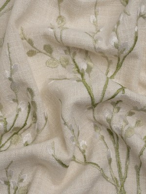 Embroidered Drapery Woven – Hedgerow Prairie Willow – British Imported Embroidered Drapery Woven – Hedgerow Prairie Willow – British Imported