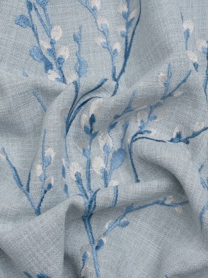 Embroidered Drapery Woven – Seaspray Prairie Willow – British Imported Embroidered Drapery Woven – Seaspray Prairie Willow – British Imported