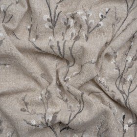 Embroidered Drapery Woven – Steel Prairie Willow – British Imported Embroidered Drapery Woven – Steel Prairie Willow – British Imported
