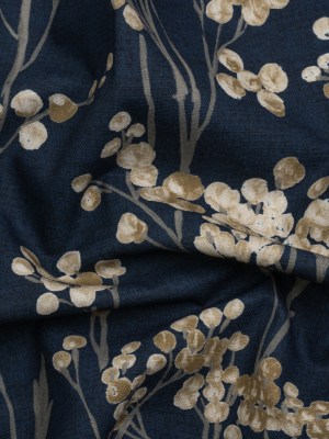 Cotton Canvas Print – Ink Berry Stems – British Imported Cotton Canvas Print – Ink Berry Stems – British Imported