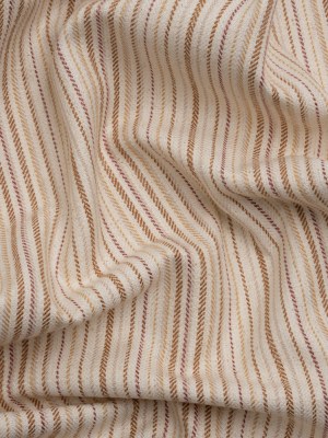 Polyester and Cotton Twill – Persimmon Barcode Stripes – British Imported Polyester and Cotton Twill – Persimmon Barcode Stripes – British Imported