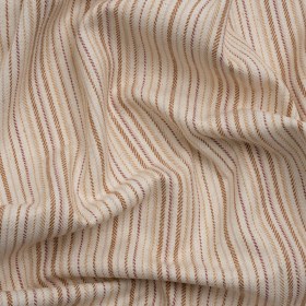 Polyester and Cotton Twill – Persimmon Barcode Stripes – British Imported Polyester and Cotton Twill – Persimmon Barcode Stripes – British Imported