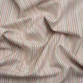 Polyester and Cotton Twill – Rosewood Barcode Stripes – British Imported Polyester and Cotton Twill – Rosewood Barcode Stripes – British Imported