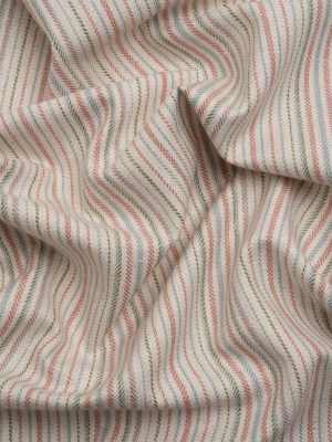 Polyester and Cotton Twill – Rosewood Barcode Stripes – British Imported Polyester and Cotton Twill – Rosewood Barcode Stripes – British Imported