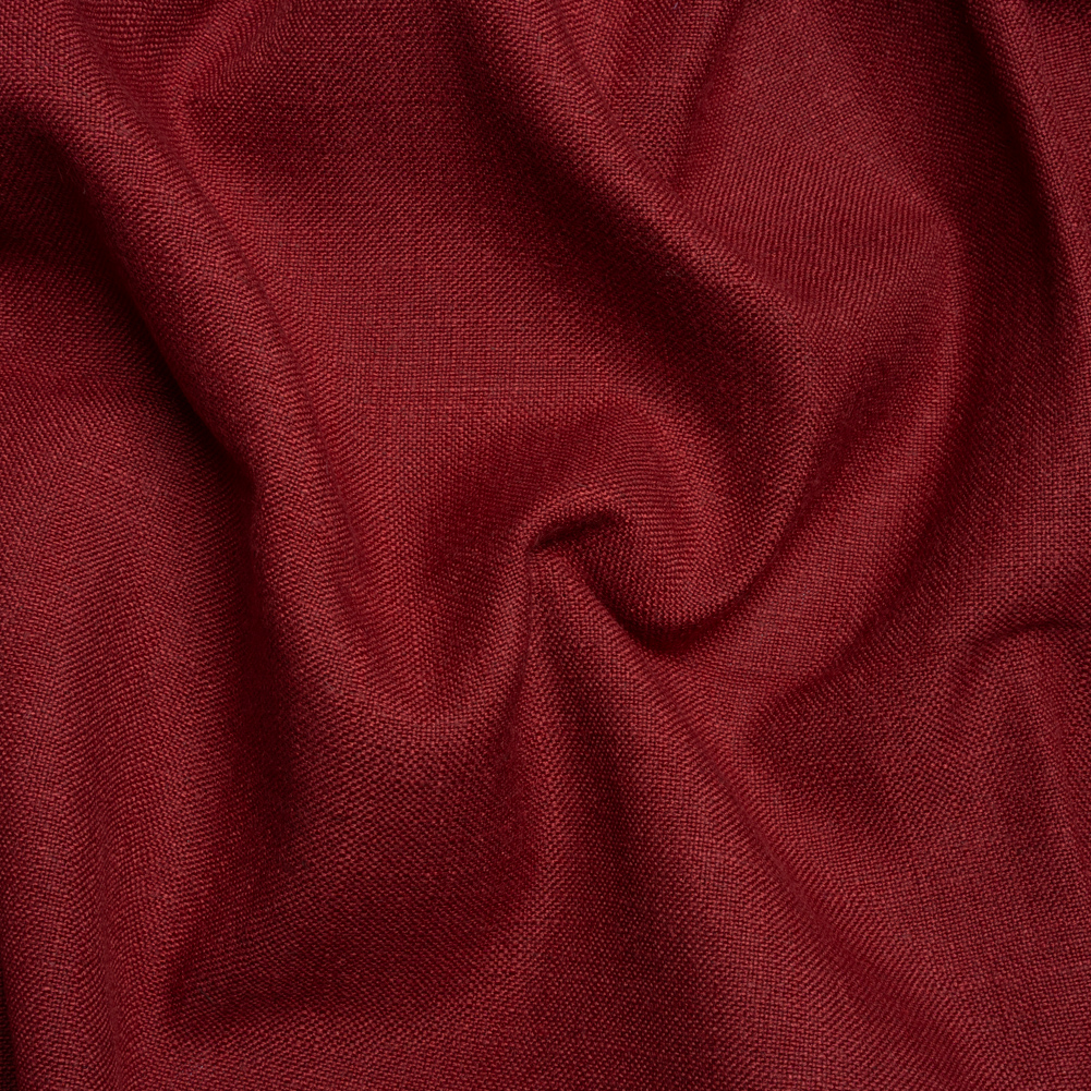Linen, Viscose and Polyester Woven – Dark Cranberry – British Imported Linen, Viscose and Polyester Woven – Dark Cranberry – British Imported