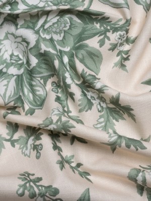 Cotton Canvas Print – Sage Floral Bouquets – British Imported Cotton Canvas Print – Sage Floral Bouquets – British Imported