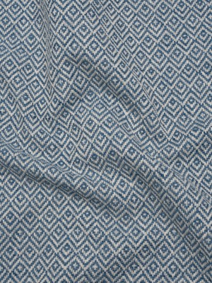 Boucle Drapery Twill – Indigo Birdseye Diamonds – British Imported Boucle Drapery Twill – Indigo Birdseye Diamonds – British Imported