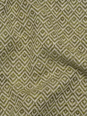 Boucle Drapery Twill – Olive Birdseye Diamonds – British Imported Boucle Drapery Twill – Olive Birdseye Diamonds – British Imported