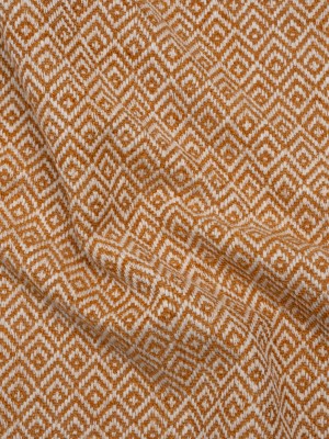 Boucle Drapery Twill – Tangerine Birdseye Diamonds – British Imported Boucle Drapery Twill – Tangerine Birdseye Diamonds – British Imported