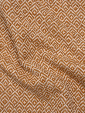 Boucle Drapery Twill – Tangerine Birdseye Diamonds – British Imported Boucle Drapery Twill – Tangerine Birdseye Diamonds – British Imported
