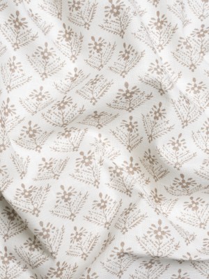 Cotton Canvas Print – Dark Dove Grey Flowering Ferns – British Imported Cotton Canvas Print – Dark Dove Grey Flowering Ferns – British Imported