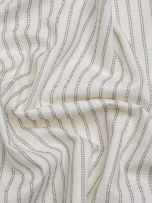 Slubbed Cotton Canvas Print – Steel Candy Striped – British Imported Slubbed Cotton Canvas Print – Steel Candy Striped – British Imported