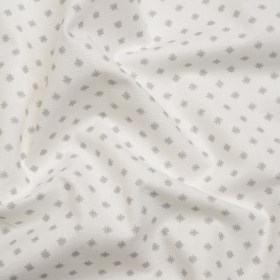 Slubbed Cotton Canvas Print – Silver Little Stars – British Imported Slubbed Cotton Canvas Print – Silver Little Stars – British Imported