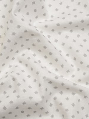 Slubbed Cotton Canvas Print – Silver Little Stars – British Imported Slubbed Cotton Canvas Print – Silver Little Stars – British Imported